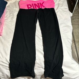 Victoria's Secret Pink Yoga Pants Foldover Flare Legging - Large